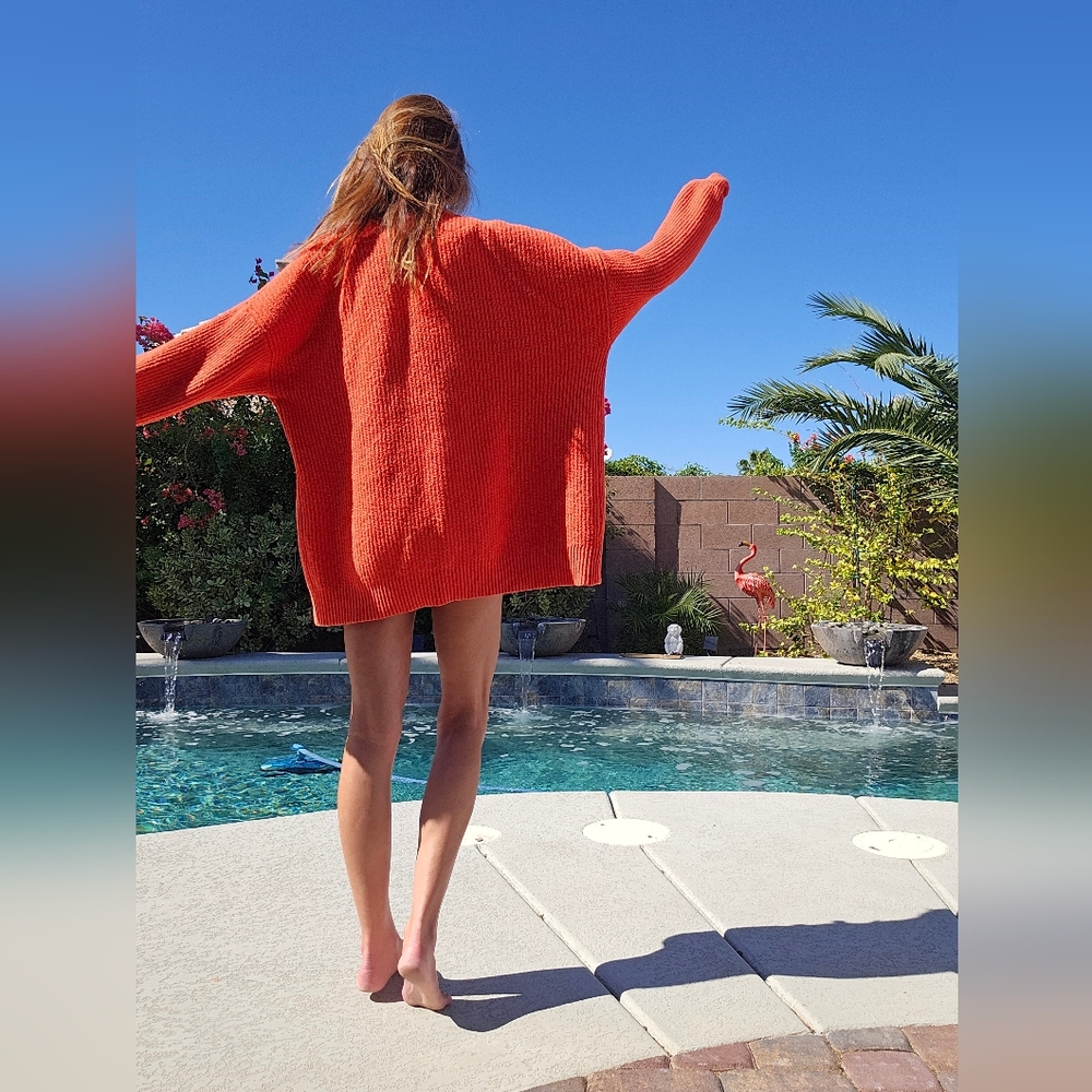 Aerie Oversized Waffle Sweater Cardigan